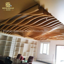 Veneer Color Curved Square Tube Aluminum Decorative Ceiling (MC-45)